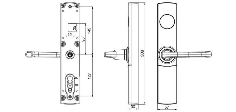 Security hotel card door lock Security hotel card door lock