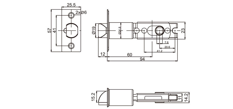 Fingerprint lock with single latch