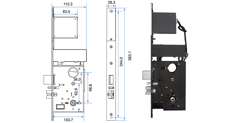 8210 Hotel guest room mortise size