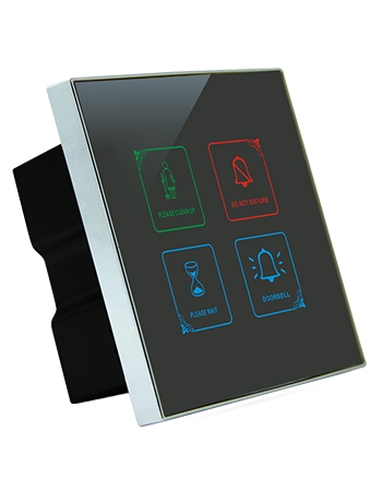 Hotel Electronic Doorplate Wall Touch Switch with doorbell system