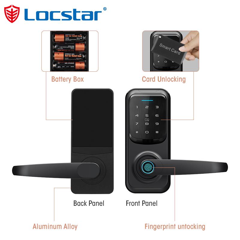 Security Touch Screen Fingerprint Cerraduras Intelligent Password Smart Doir Lock Out Door