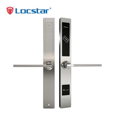 Stainless Steel Door Lock Offline Security Electronic Contactless Rf Key Card Hotel Slim Mortise Rfid Hotel Lock -LOCSTAR