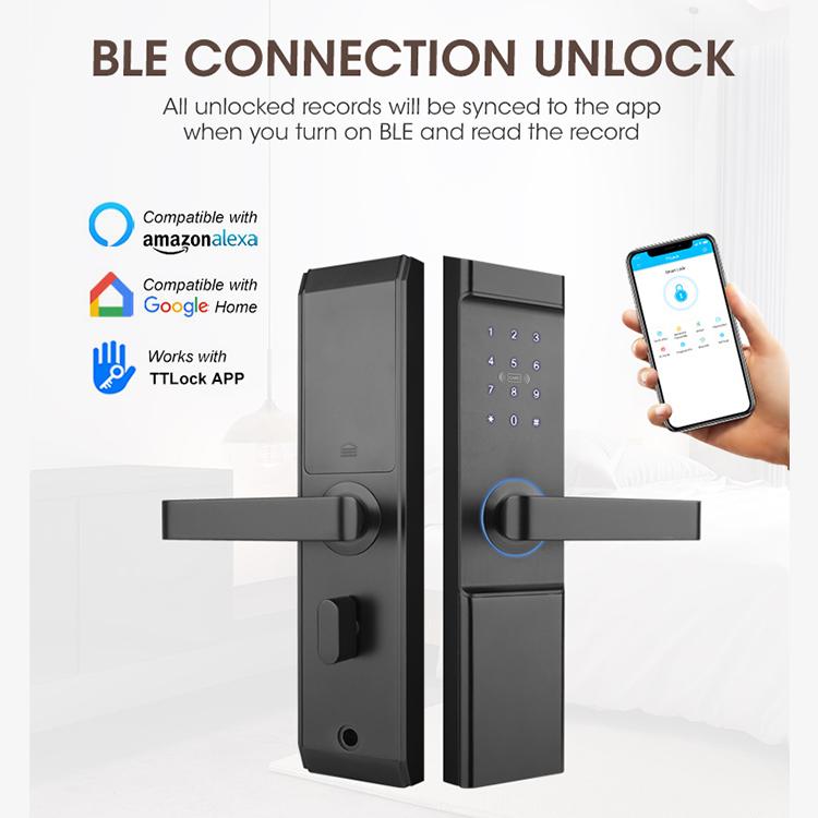 Aluminum Alloy Digital Password Rfid Electric Lock Tthotel Door Lock With Free Hotel Door Lock Management System