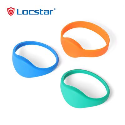 Locstar Customize Logo Bulk Cheap Silicone Bracelets Access Control RFID Smart Wristband Waterproof Swipe Card Door Bracelet -LOCSTAR